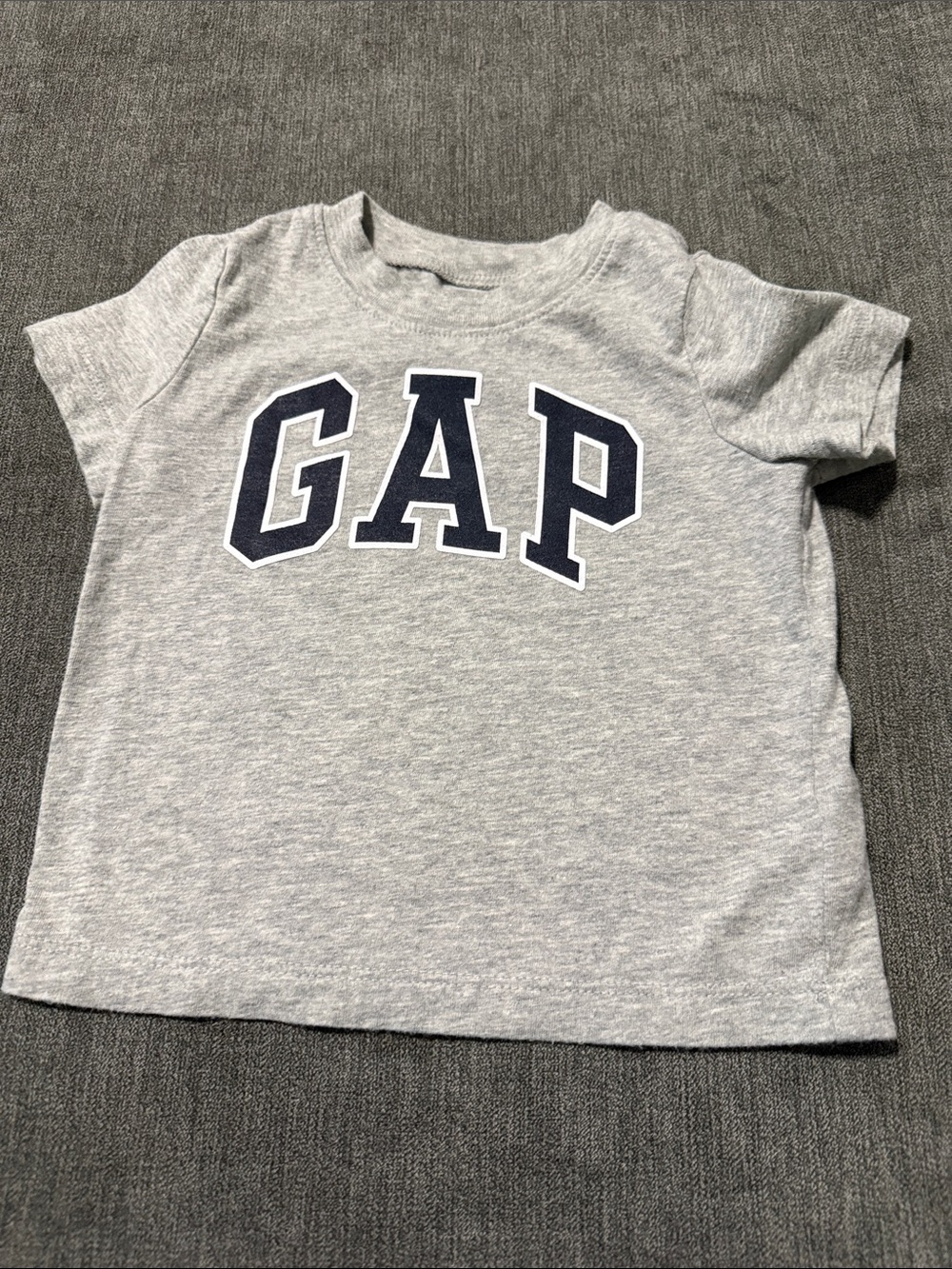 GAP Light Gray Tee with Navy Logo